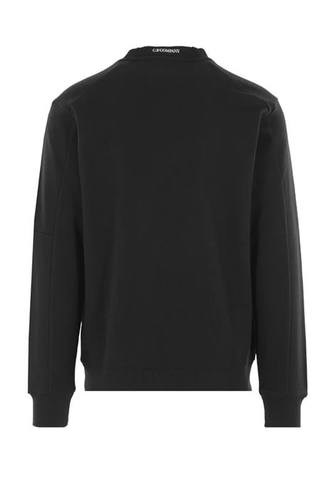 felpa diagonal fleece uomo nera C.P. COMPANY | RCCMSS713A-005086W999